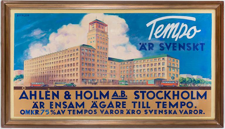 MAX ETTLER, olja på duk, signerad.