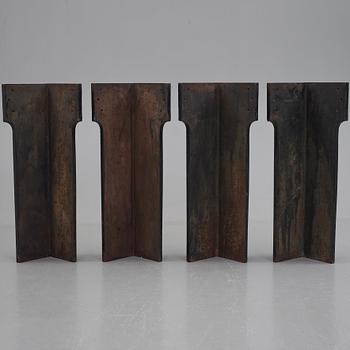 Anna Petrus, four cast iron reliefs, Näfveqvarn, Sweden, pieces of a table designed for the Metropolitan exhibition in New York 1927.