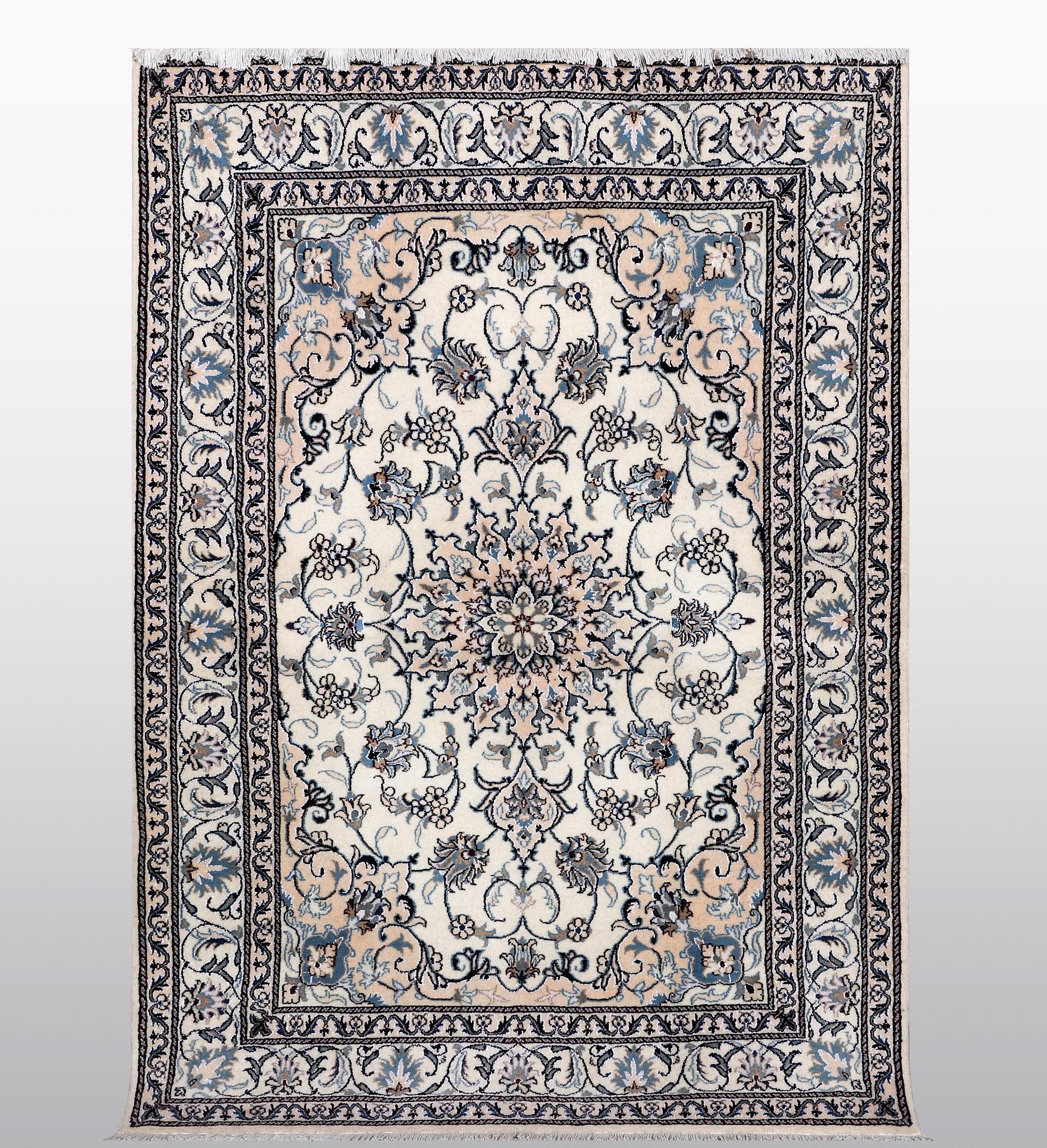 Matto, Nain, 9 LAA, part silk, ca 212 x 150 cm.