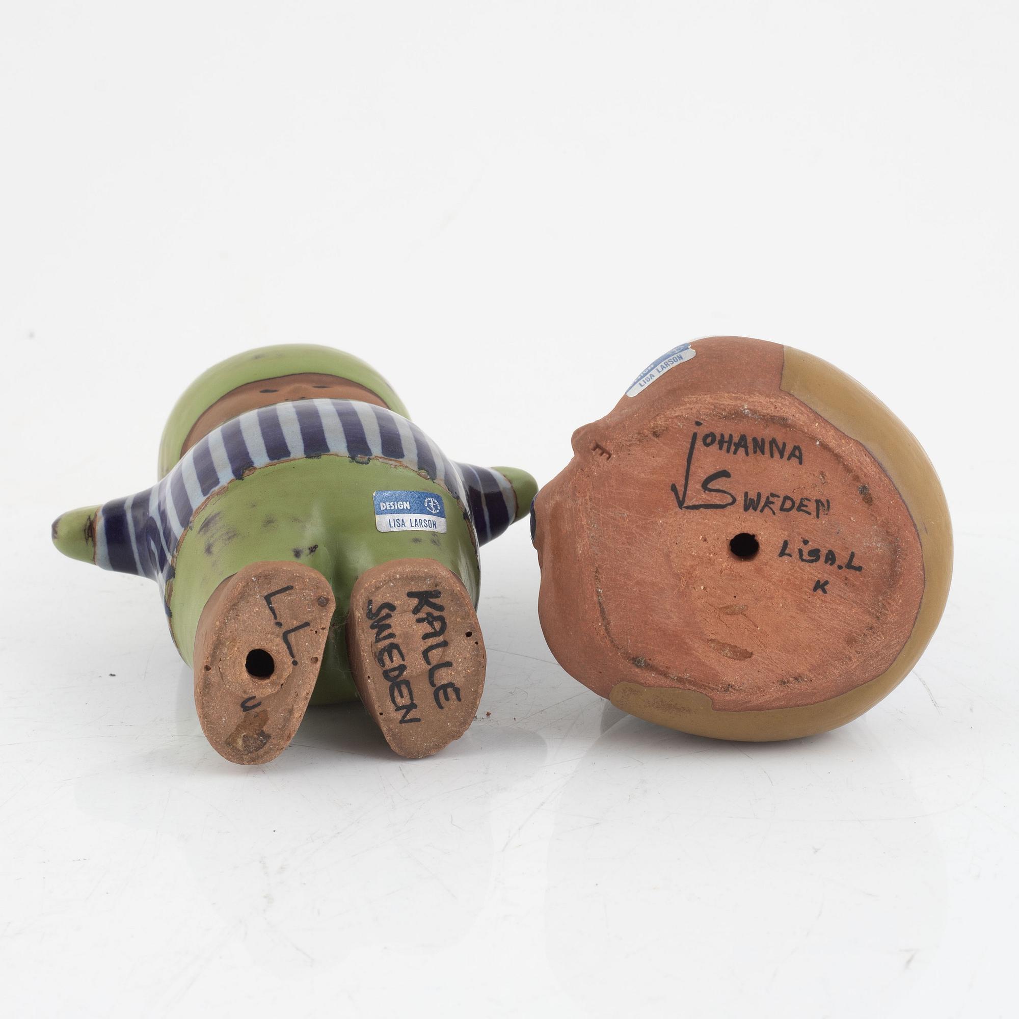 Lisa Larson, Lisa Larson, figuriner, 4 st, stengods, Gustavsberg.