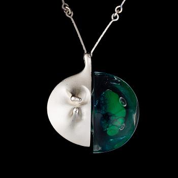 BJÖRN WECKSTRÖM, A NECKLACE Kilimandjaro, sterling silver, acrylic, Lapponia.