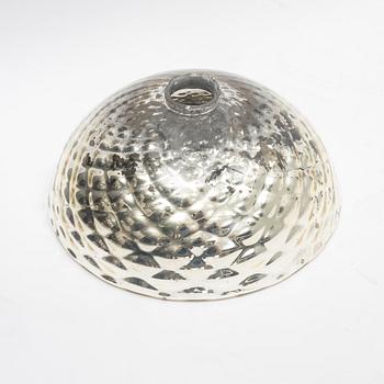 A Swedish Art Nouveau ceramic and iron ceiling light, Höganäs, early 20th century.