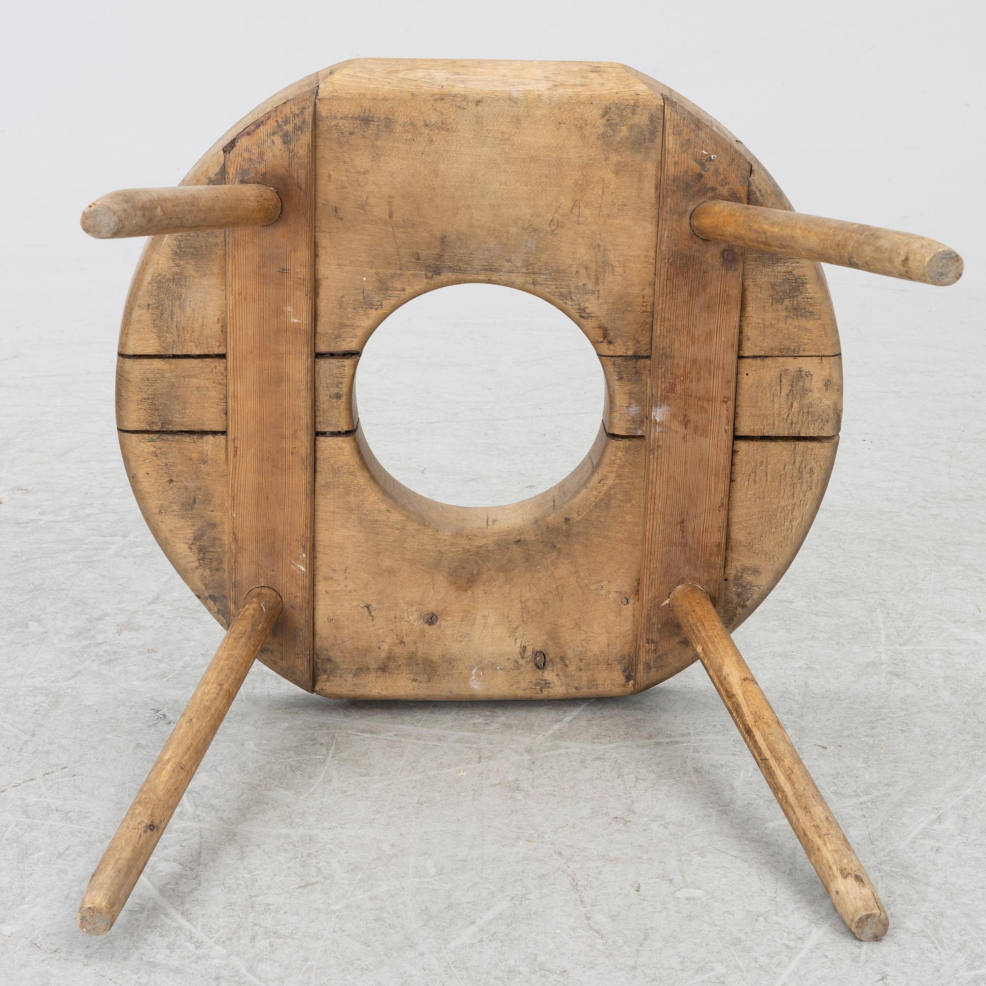 Stool, folk art probably 19th century.