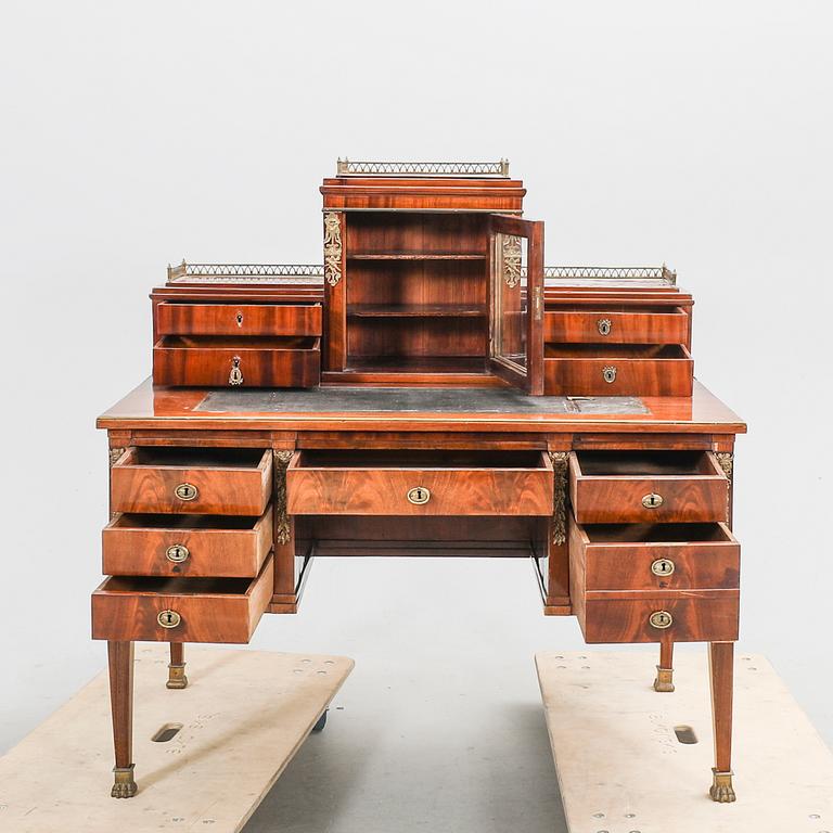 An Empire mahogany desk first half of the 20th century.