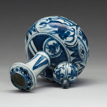 A blue and white kendi, Ming dynasty, Wanli (1572-1620).