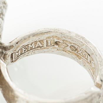 Theresia Hvorslev, ring, sterling silver, Mema, Lidköping, 1972.