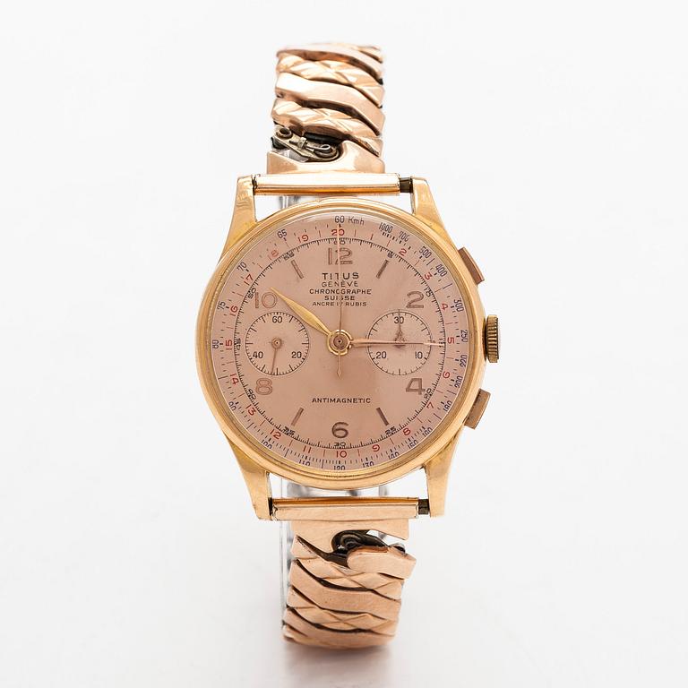 Titus, chronograph, wristwatch, 37.5 mm.