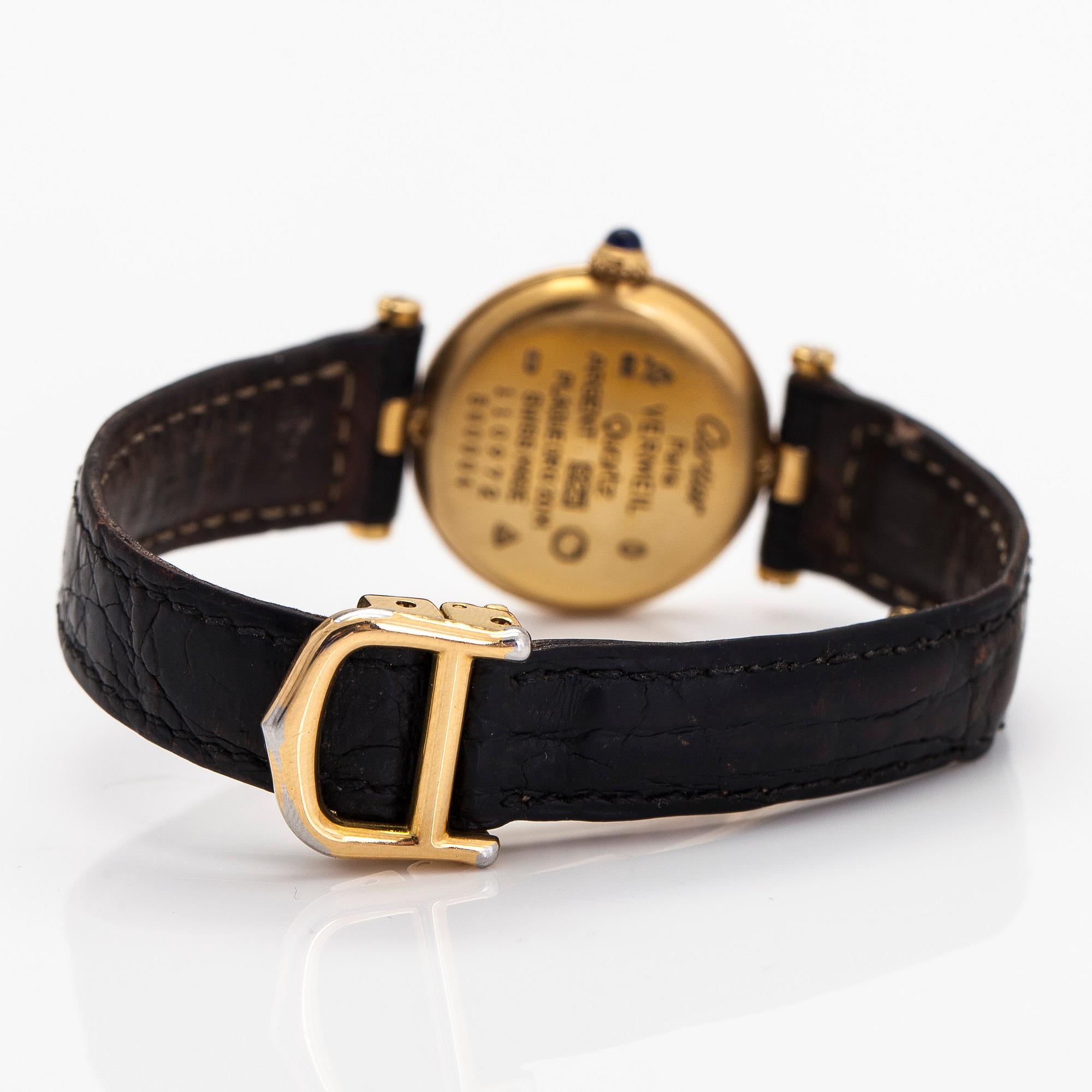 must de Cartier, VLC, Trinity Dial, armbandsur, 24 mm.