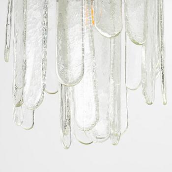 Carlo Nason, chandelier, "Cascade", Mazzega, Italy, 1970s.