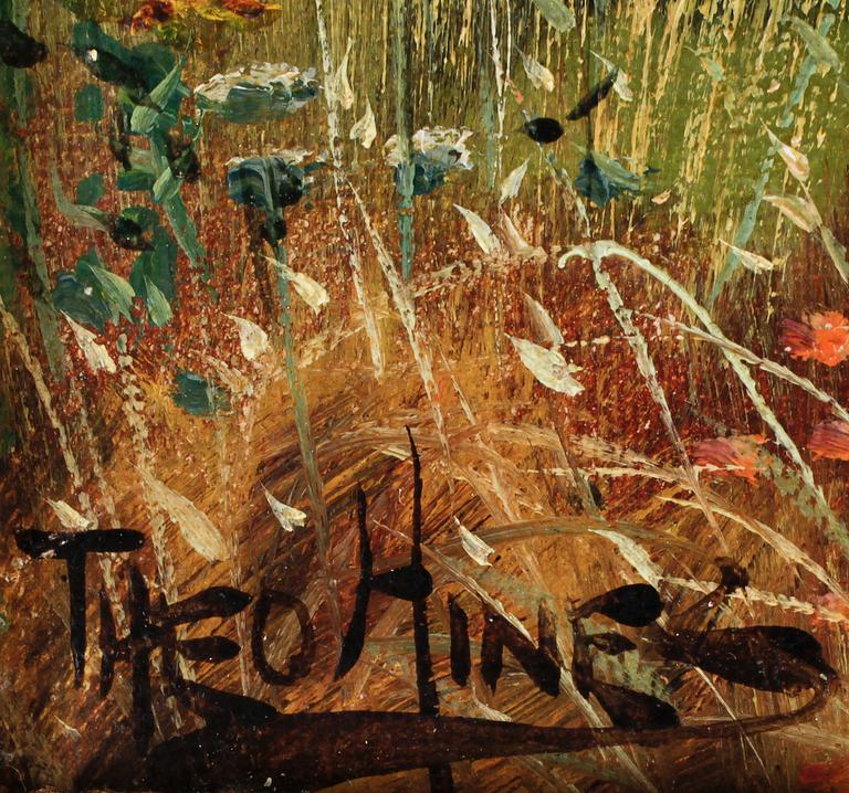 OKÄND KONSTNÄR, olja på duk, sign Theo Hine. England, 1900-talets början.