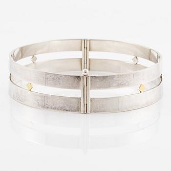 Sigurd Persson, a necklace, sterling silver with gilding, Stockholm 1995.