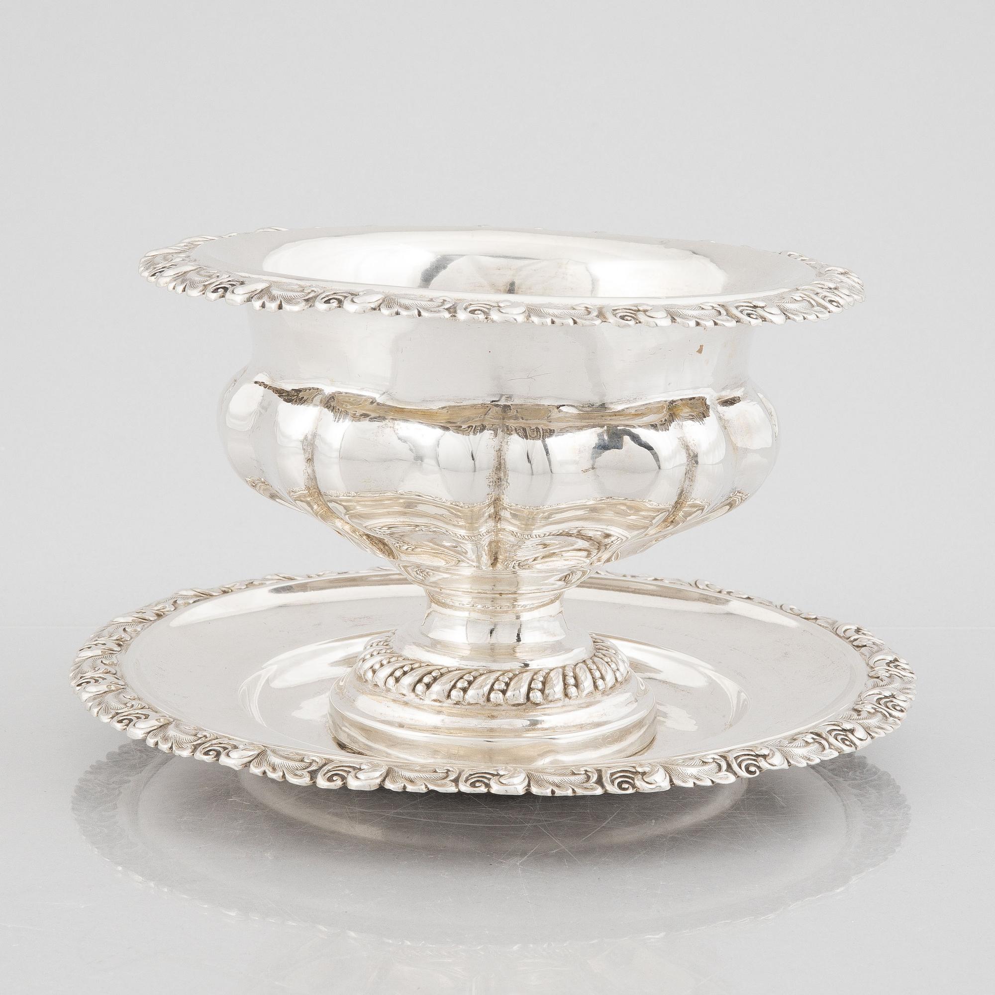 A Swedish Late Empire Silver Sauce Bowl, mark of Carl Nyström, Stockholm, probably 1846.