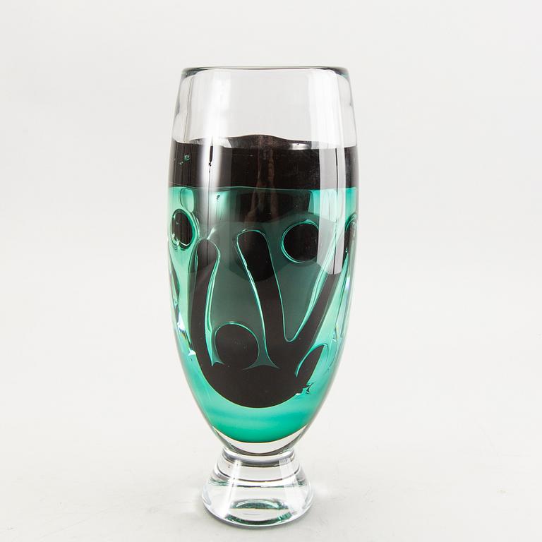 Bengt Edenfalk, a signed and dated glass vase.