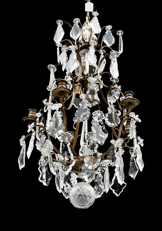 LJUSKRONA, barockstil, 1900-/2000-tal. Höjd 75 cm.