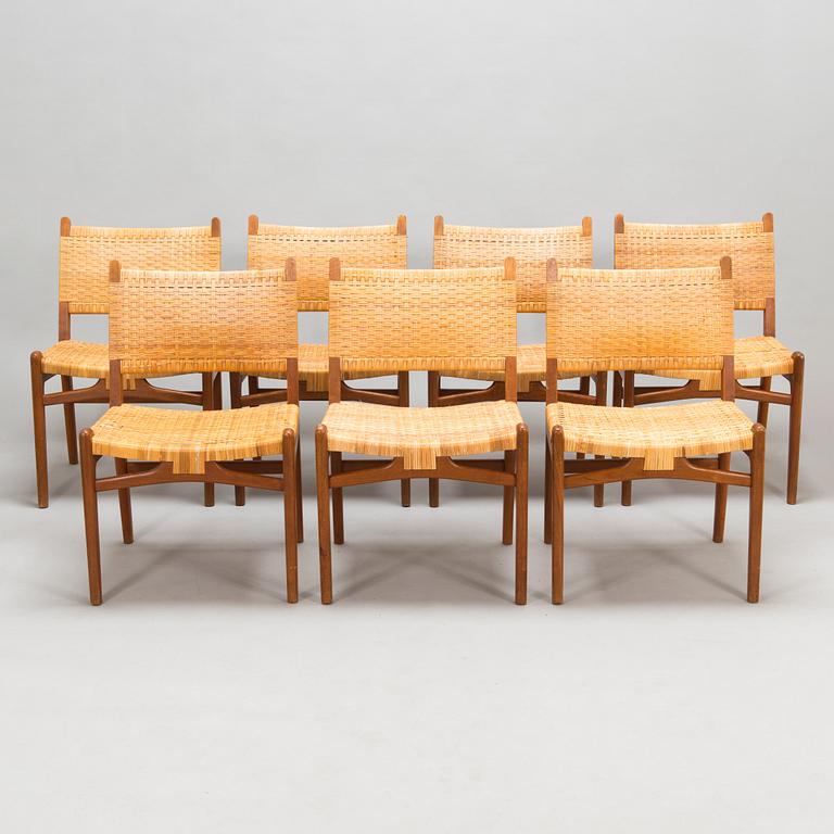 Hans J Wegner, tuoleja 7 kpl, malli  CH-31 Carl Hansen & Son, Tanska 1960-luku.