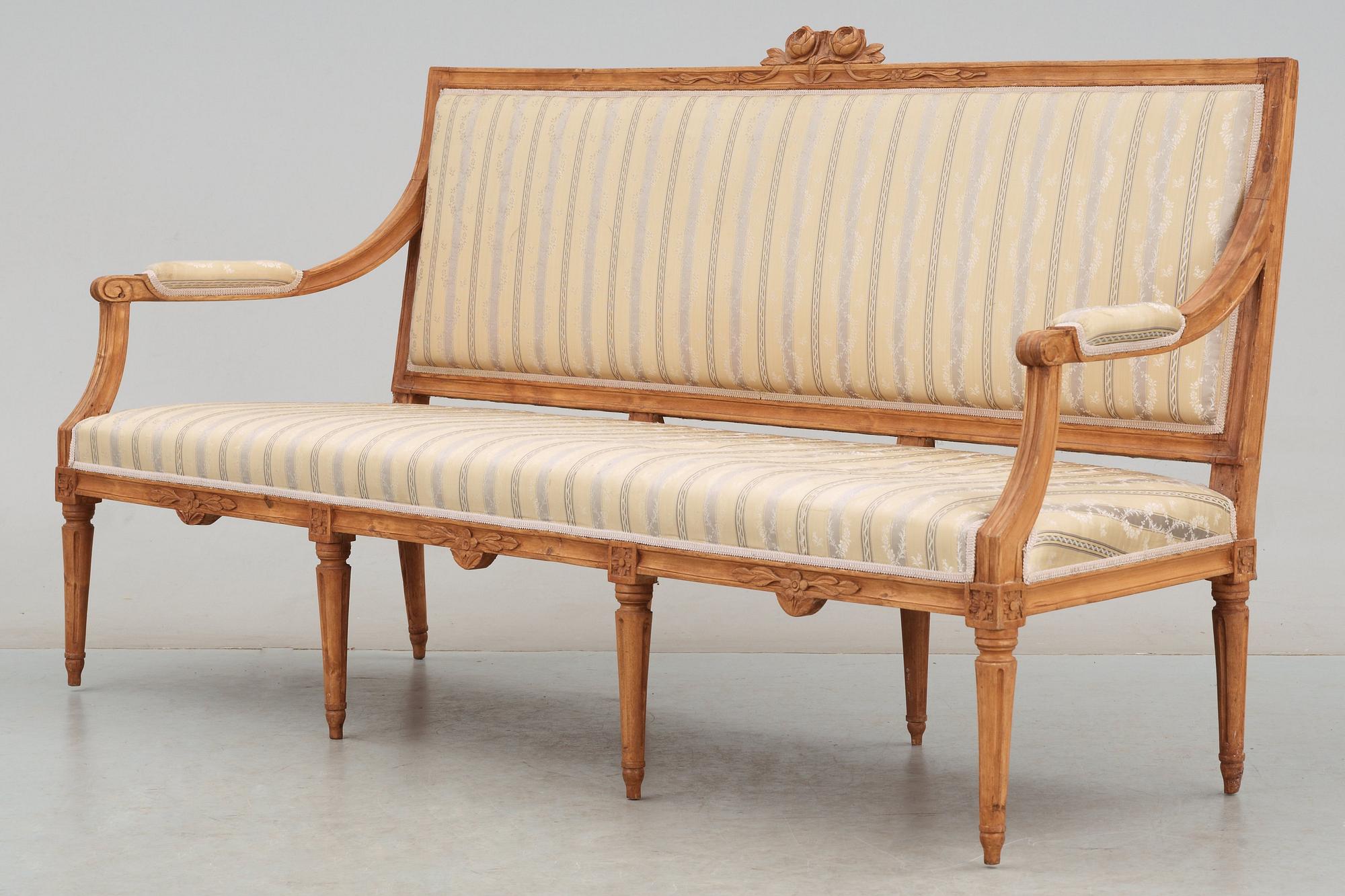 SALONGSGRUPP, tre delar. Gustaviansk, 1700-talets slut.