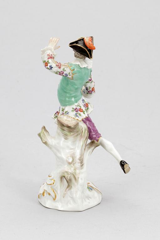 FIGURINER, ett par, porslin. Meissen, 1920-tal.