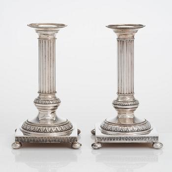 A pair of silver candlesticks, Kultateollisuus, Turku, 1961 and 1964.