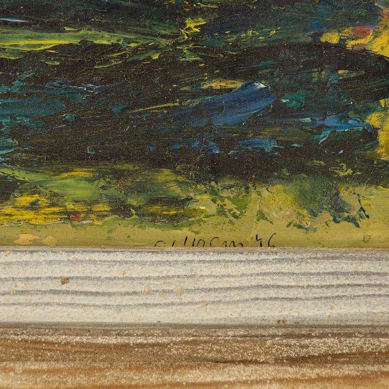 Christer Strömholm, oil on panel, signed and dated -46.