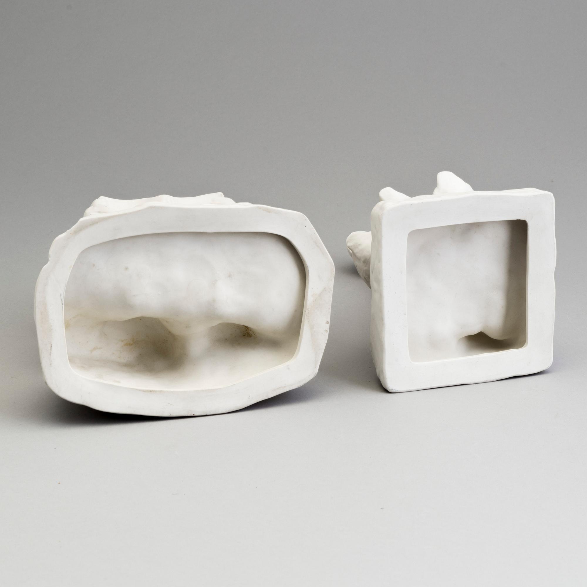 ALICE NORDIN, TWO PARIAN GROUPS, Gustavsberg 1918 and 1923.
