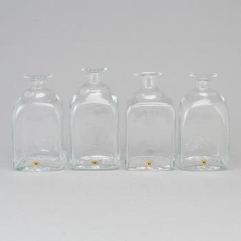 A set of four "Antik" decanters by Reijmyre Glasbruk.