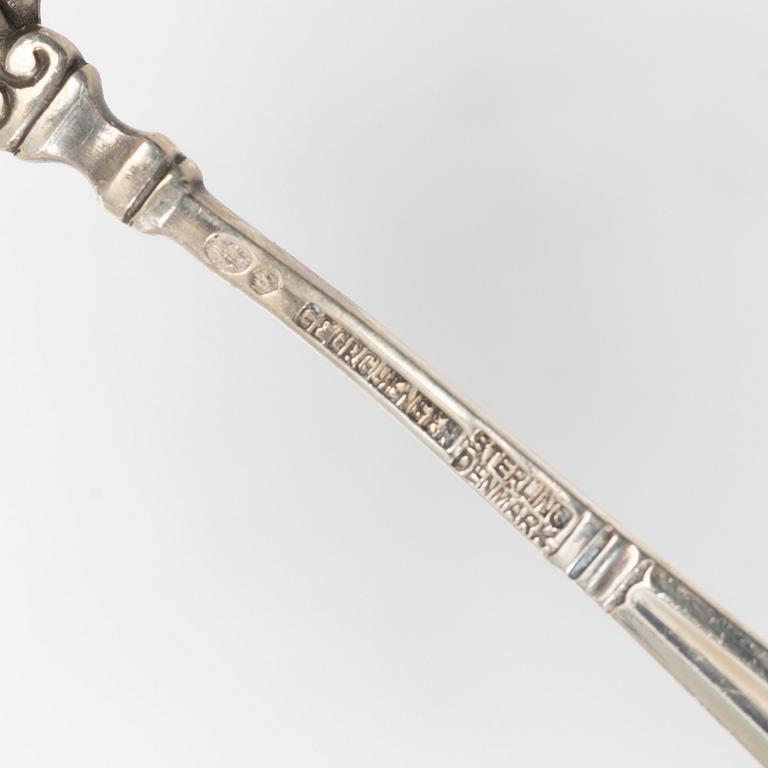 Johan Rohde, Silver cutlery, 'Acorn', Georg Jensen, Denmark (6 pcs).