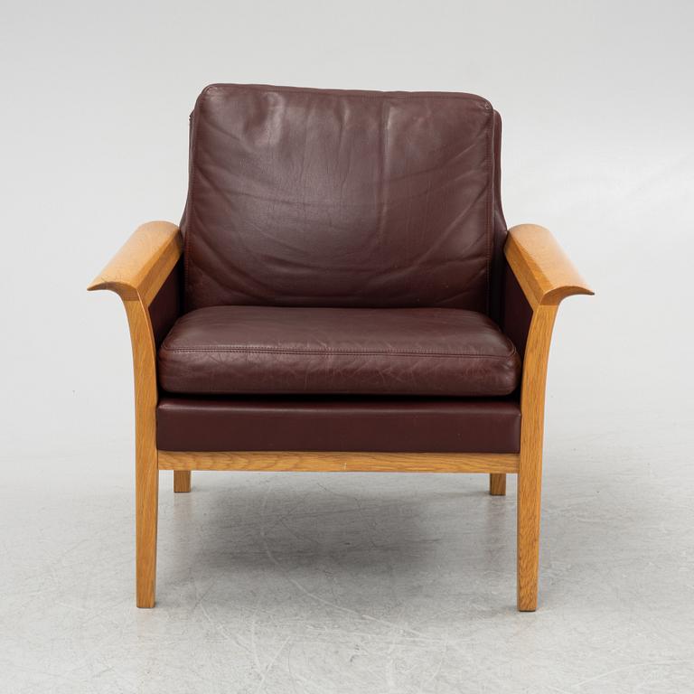 Fredrik Kayser, a sofa and armchair, Vatne Möbler, Norway, second half of the 20th century.