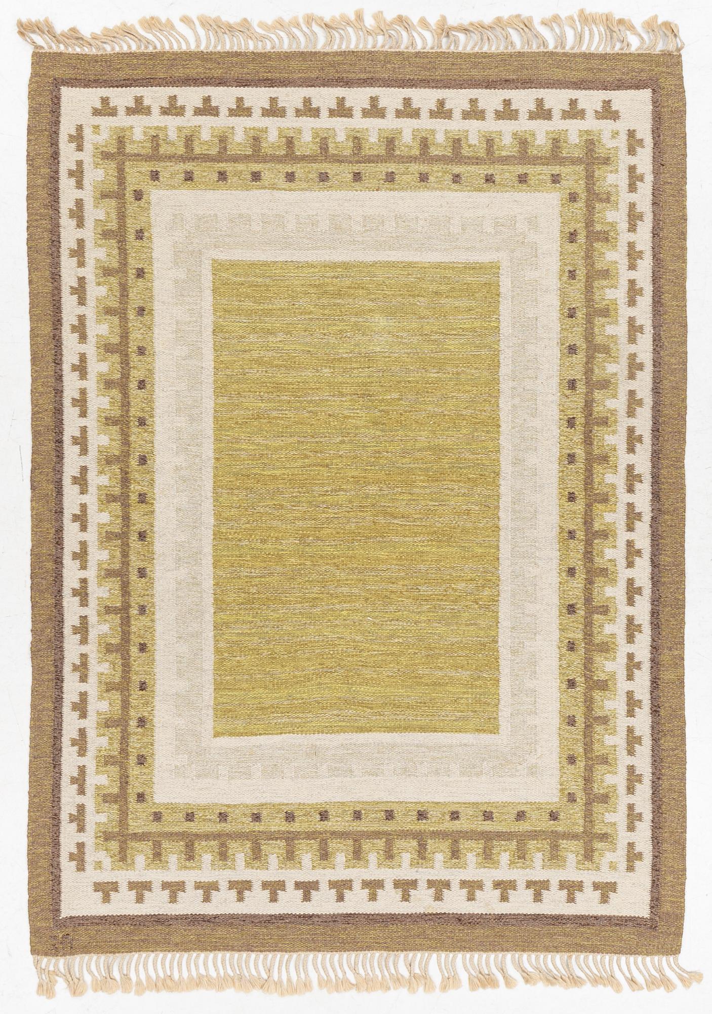 A flat weave carpet, Sweden, second half of the 20th century, c. 230 x 167 cm.