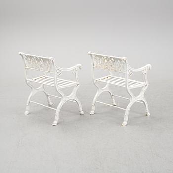 Parkstolar, gjutjärn, efter Karl Friedrich Schinkel, 1900-tal.