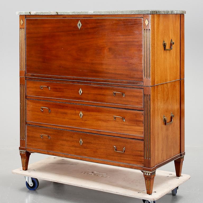 SEKRETÄR, sengustaviansk, omkring 1800.