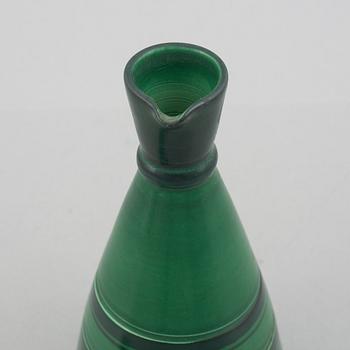 Eva Jancke Björk, a faience decanter with stopper, Bo Fajans, Gävle, 1934-43.