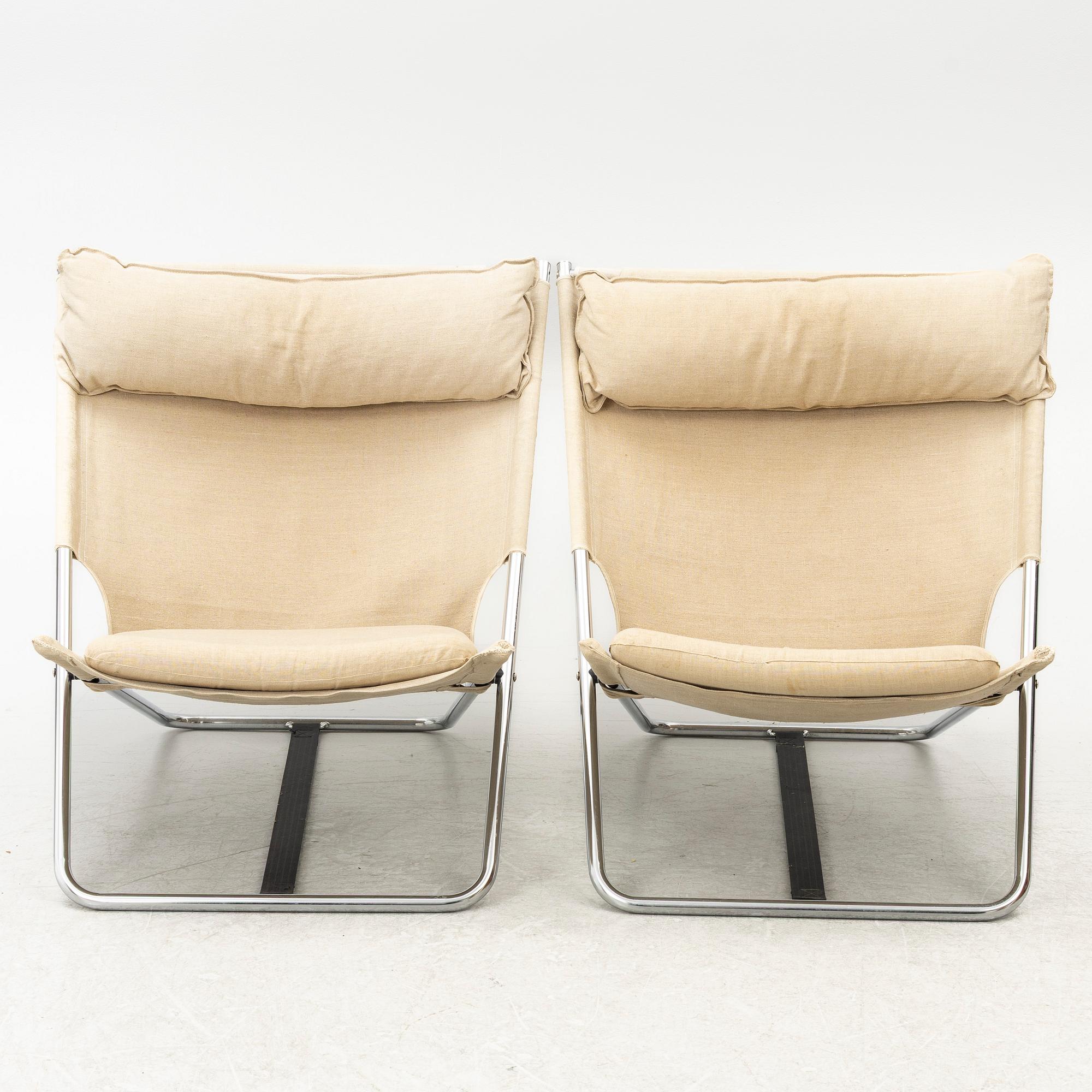 Gillis Lundgren, a pair of "Astral hög" armchairs, IKEA, 1970s.