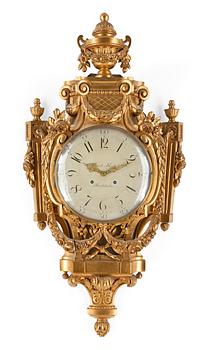 785. A Gustavian wall clock by J. Kock.