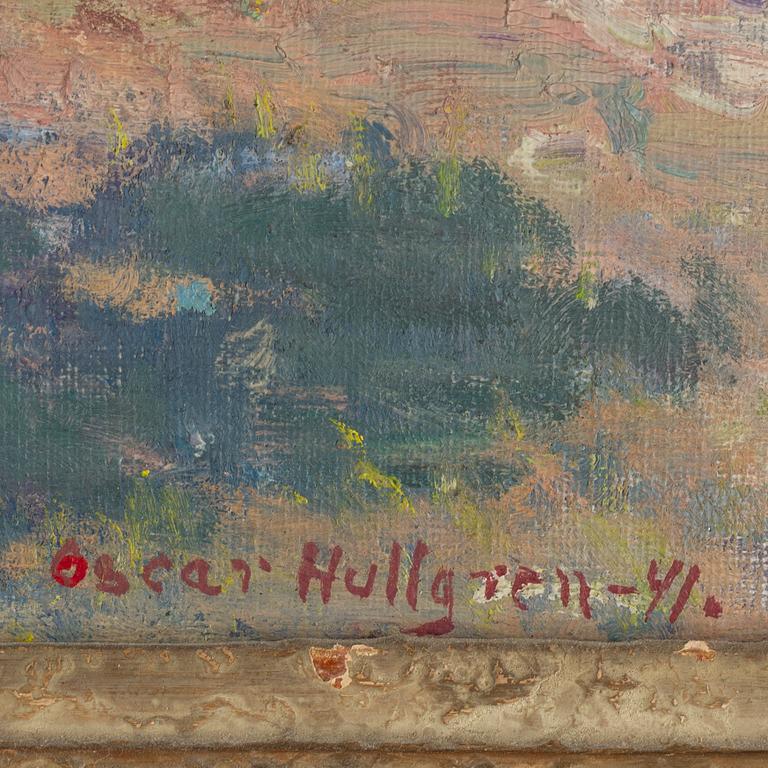 OSCAR HULLGREN, olja på duk/pannå, signerad. och daterad -41.