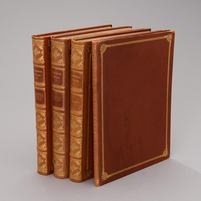 A four-volume book set about mansions in Finland "Herrgårdar i Finland", Helsinki 1928-30.