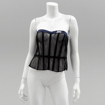 A Christian Dior 1950s midnight blue cocktail dress.