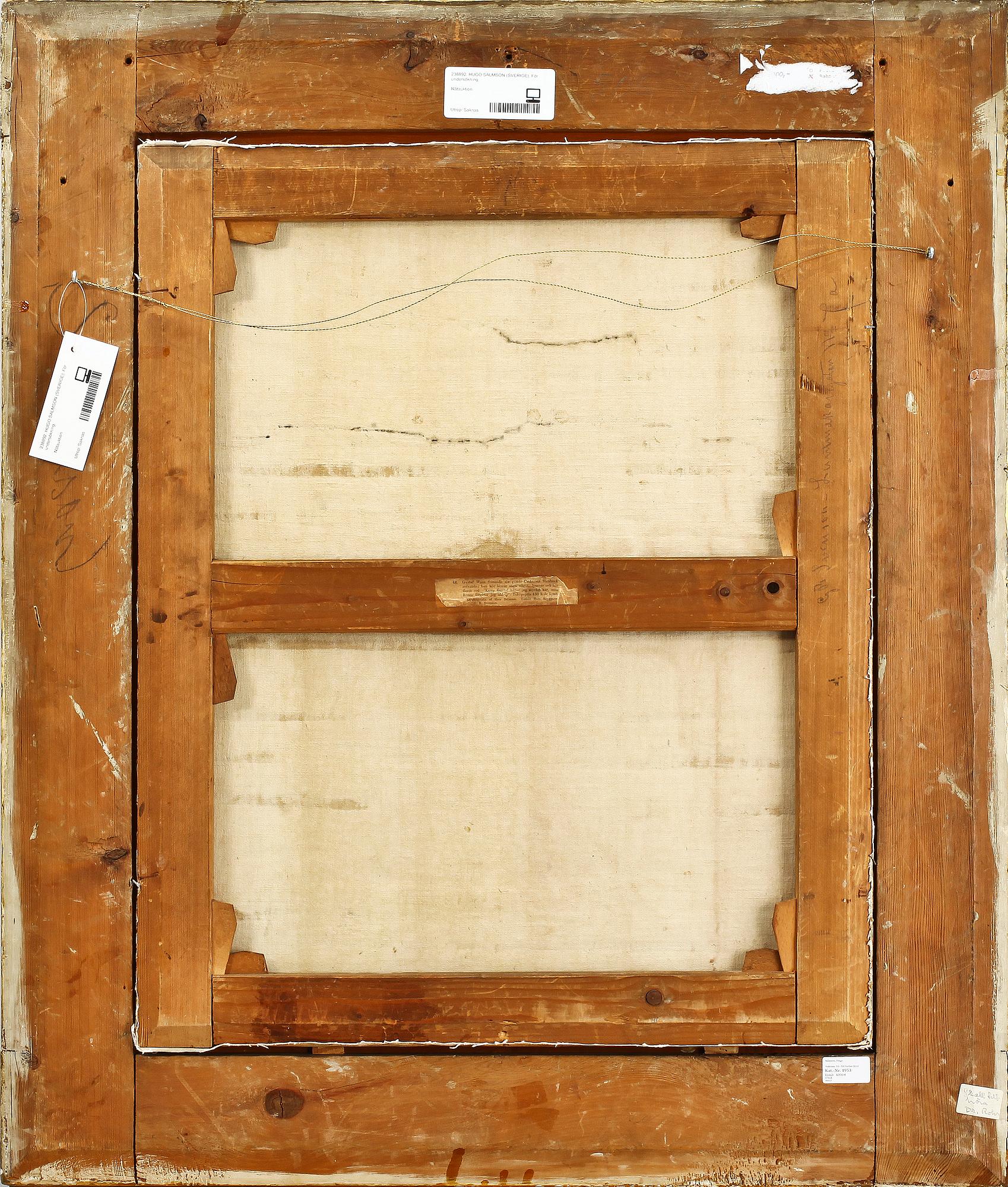 HUGO SALMSON, olja på duk, sign samt dat 68.