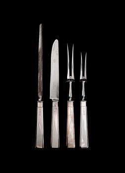 BESTICKUPPSÄTTNING, 94 DELAR. sterlingsilver, Amerika 1960-70-tal. Total silvervikt, utan knivar, 3494 g.