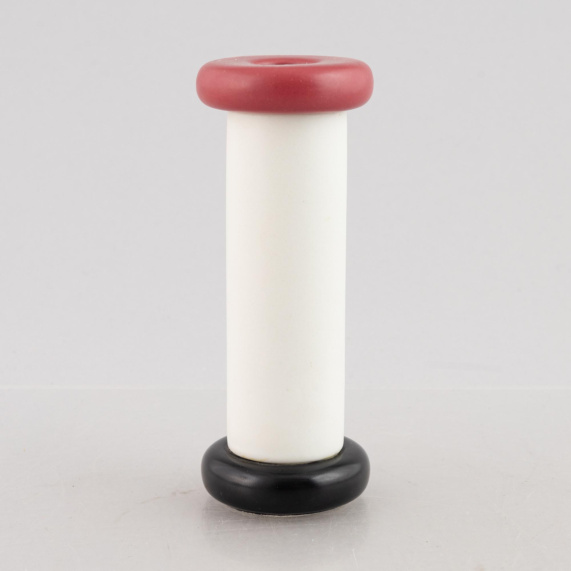 Ettore Sottsass, a limited edition "Bobine" vase, Tendentse, Italy.