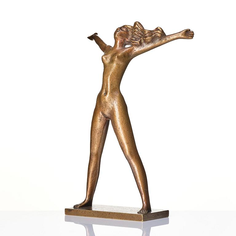 Stig Blomberg, a bronze sculpture, "Fritidsflickan", also called "Våren" (Spring), Ystad-Metall, Sweden.