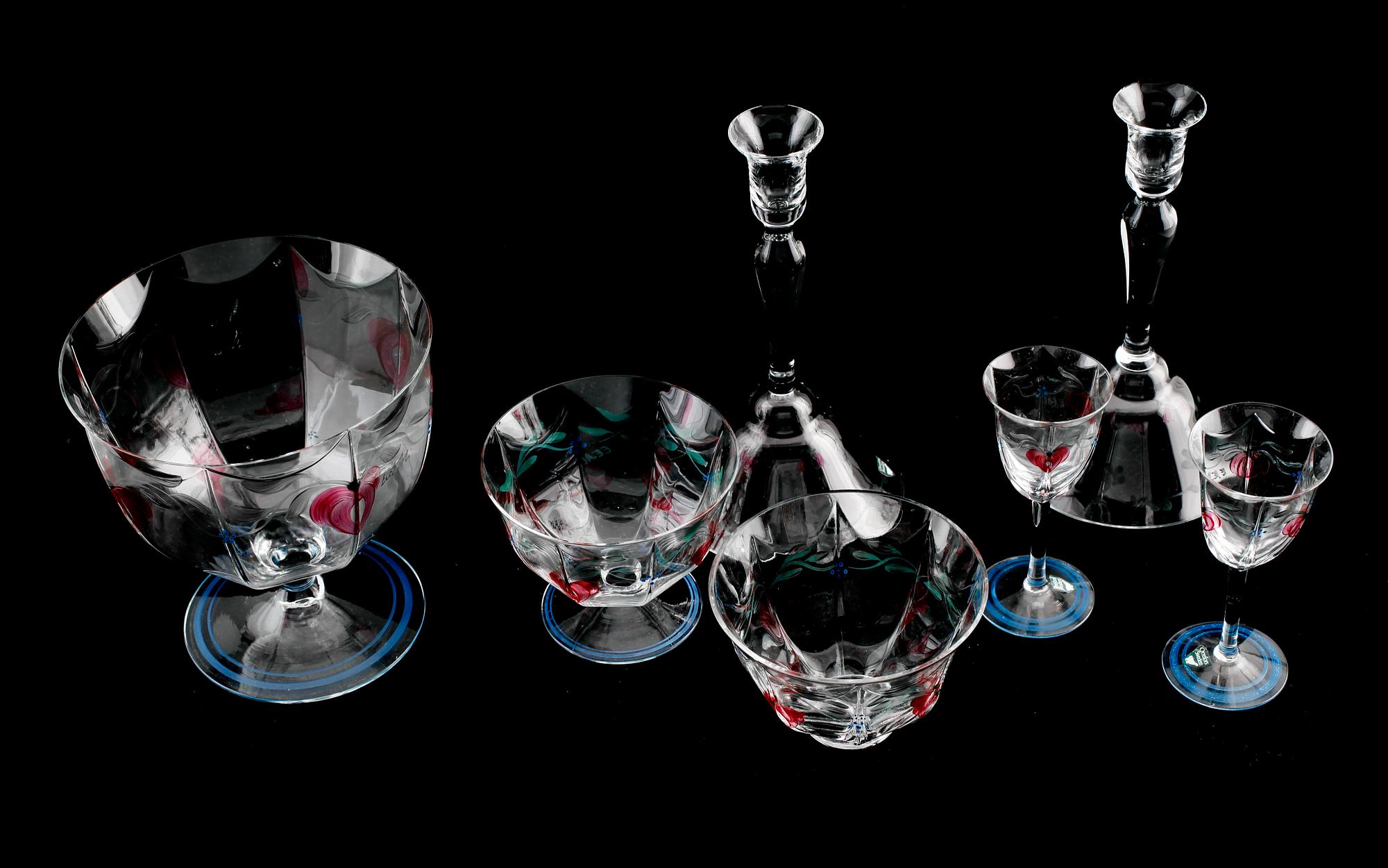 SERVISDELAR, glas, Eva Englund, bl a "Maja", Orrefors.