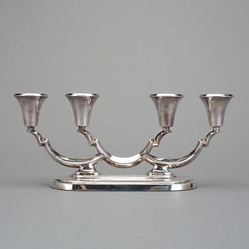 KANDELABER, silver, David Andersen, Norge, 1900-talets andra hälft.
