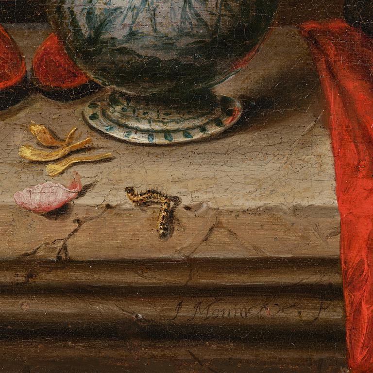 Johannes (Jan) Moninckx, Still Life with a Bird and a Pocket Watch.