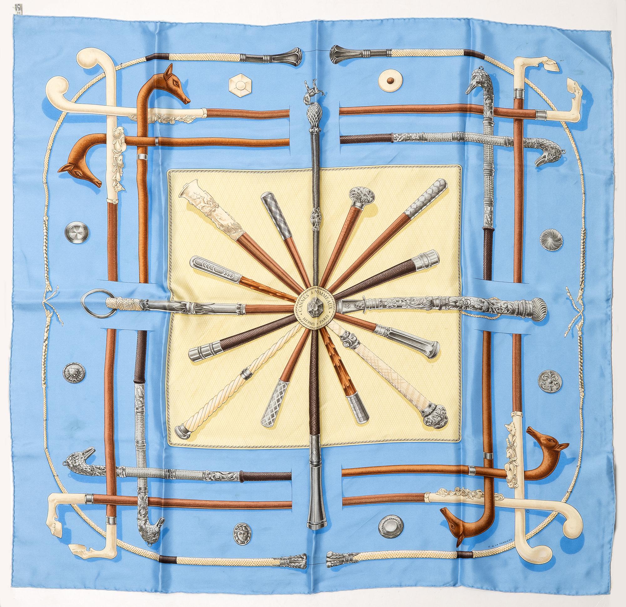 Hermès, scarf, "Cannes & Pommeaux".
