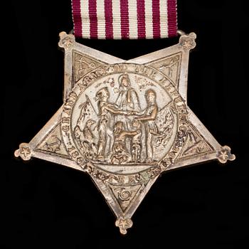 MEDALJ, försilvrad. För veteraner i Amerikanska inbördeskriget 1861-66.