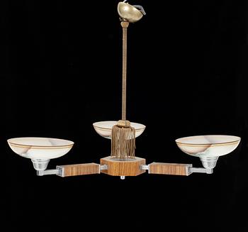 TAKLAMPA, art déco, 1920/30-tal. Höjd ca 54 cm.