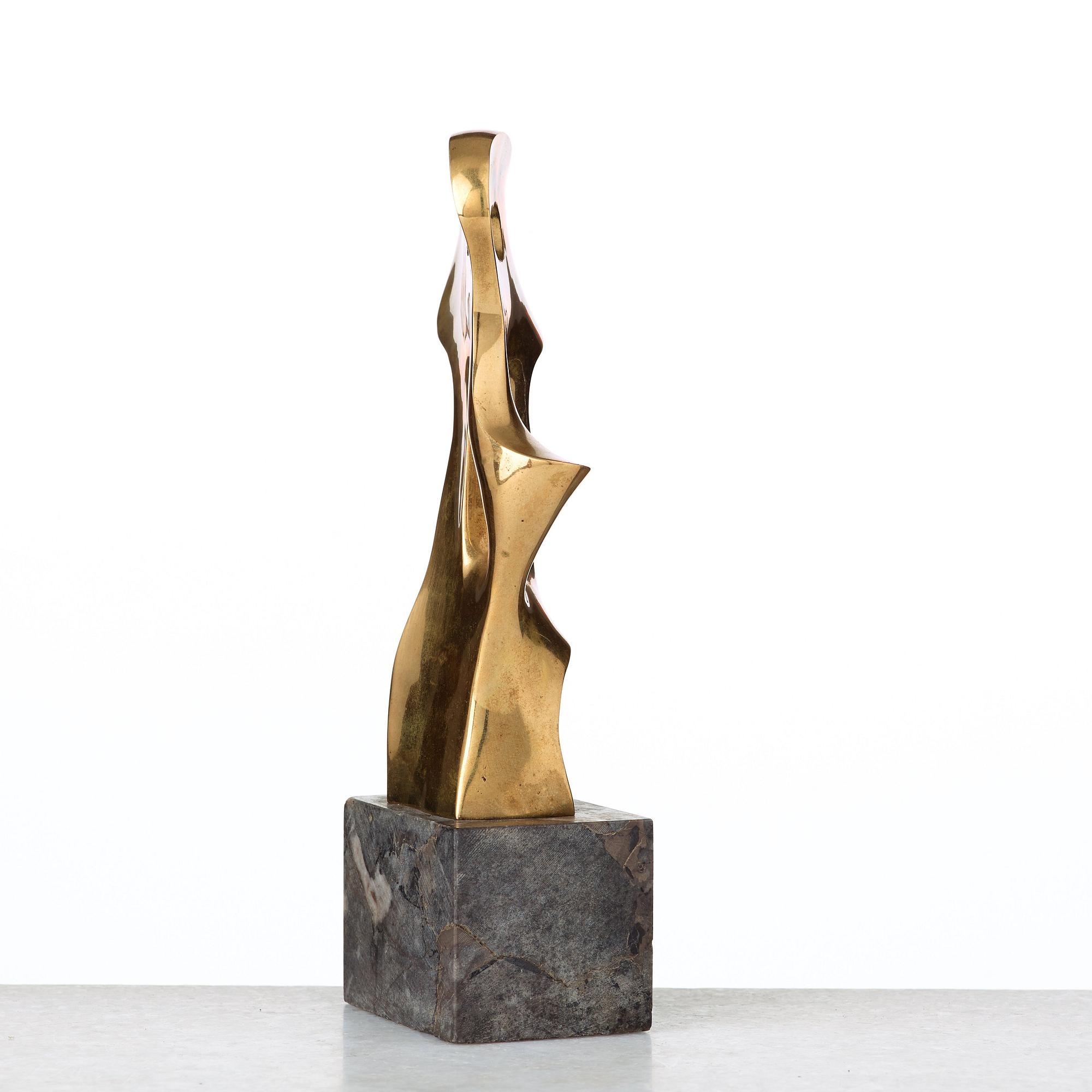 CHRISTIAN BERG, Polished bronze.Signed C.B. Copy no 1. (Edition of 5). The motif conceived 1972.