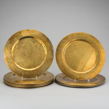 KUVERTTALLRIKAR, 14 st, mässing, Danmark, 1900-talets andra hälft.
