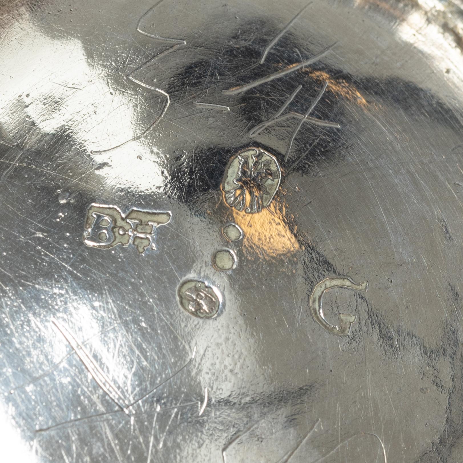 Bernard Halck, bägare, silver, Halmstad 1765.