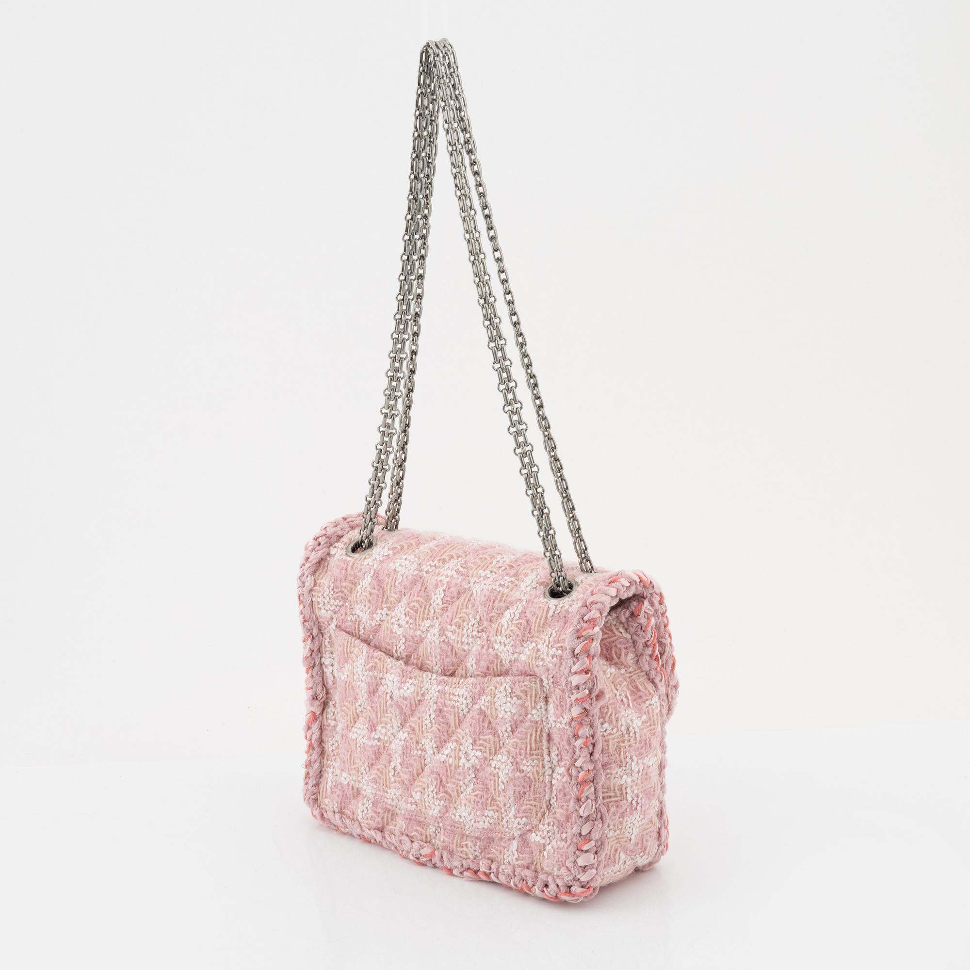 Chanel, a pink 'Mini Tweed Flap Bag', 2018.
